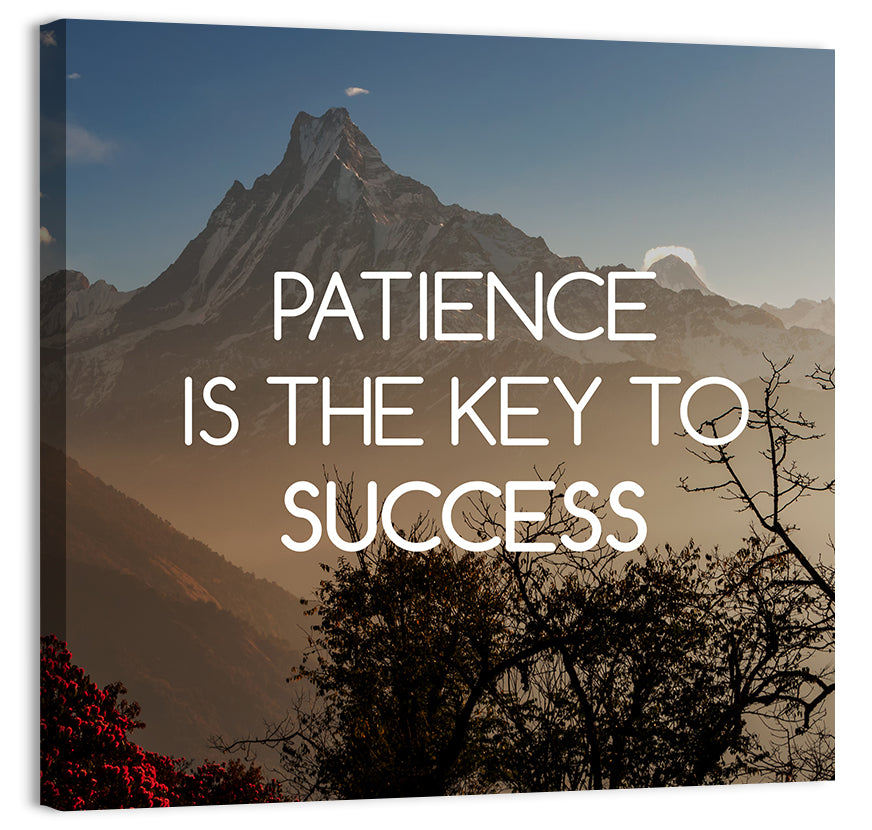 Patience Key to Success Wall Art
