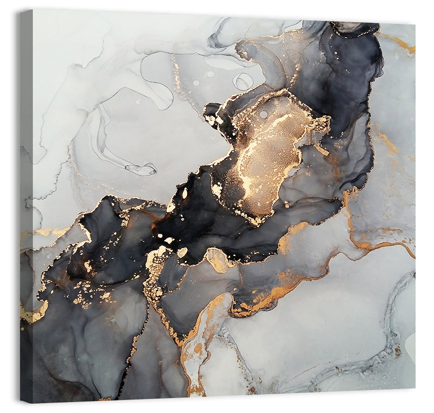 Fire In Black Abstract Wall Art