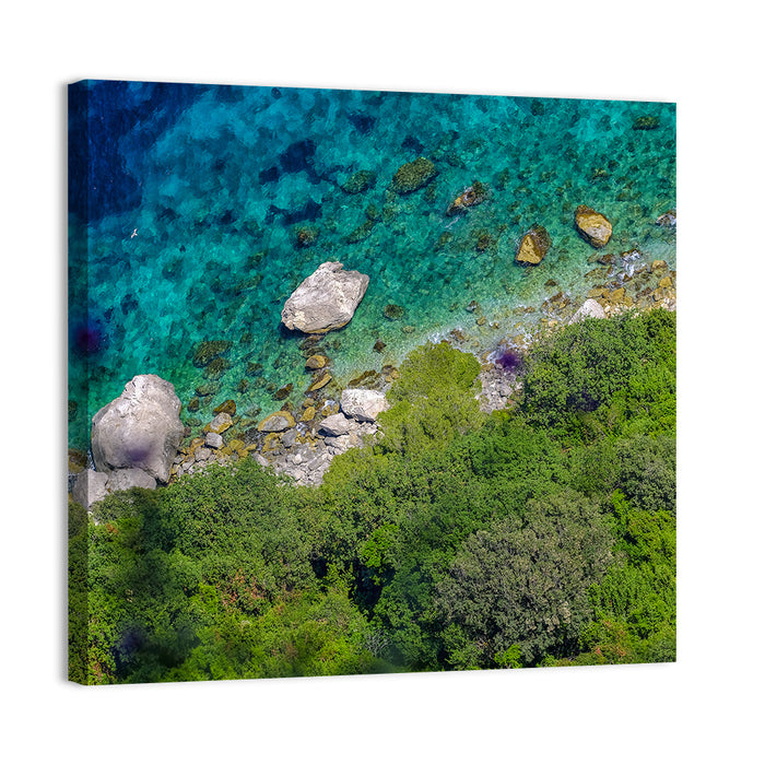 Capri Island Coast Wall Art as a canvas print