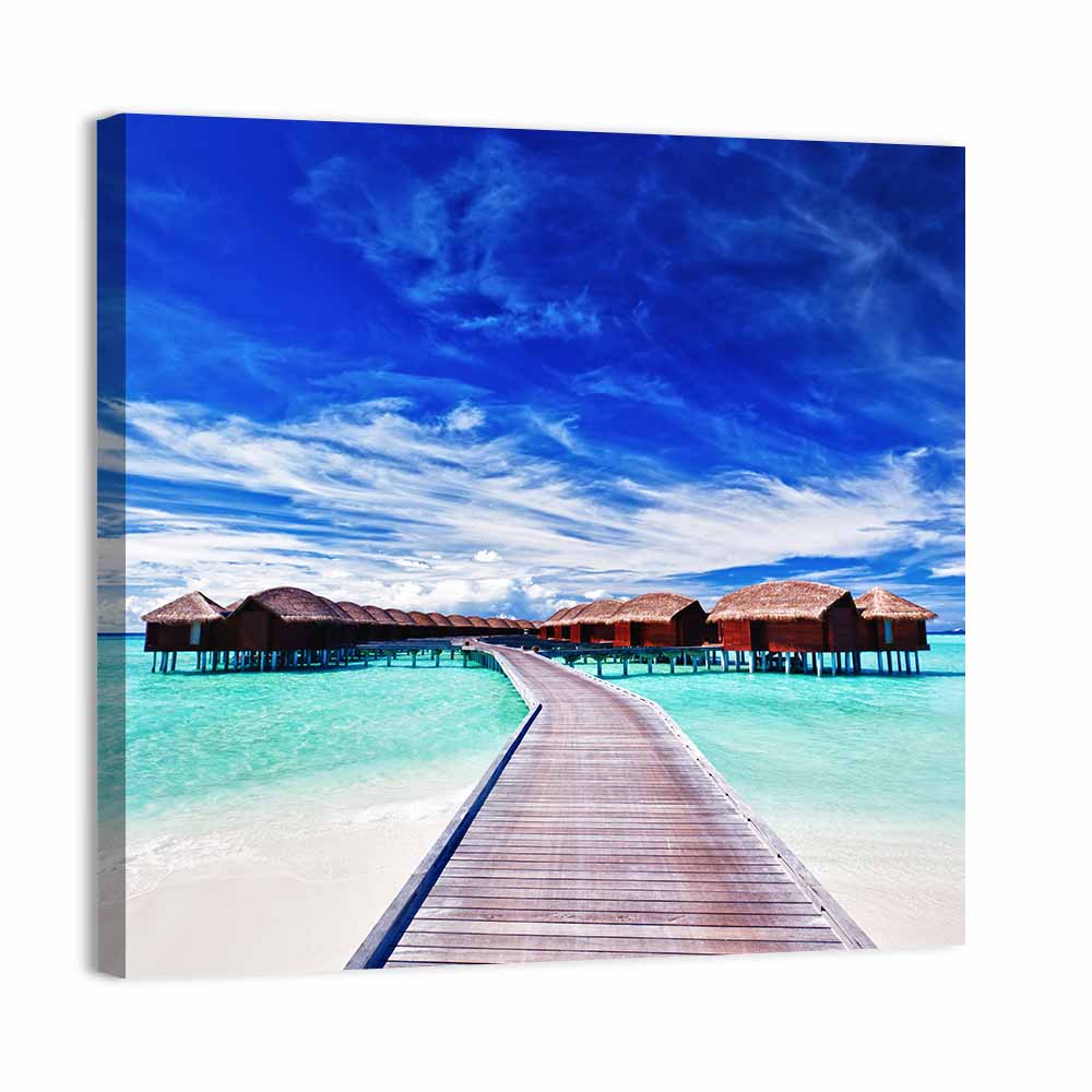 Tourists Villas Maldives Wall Art