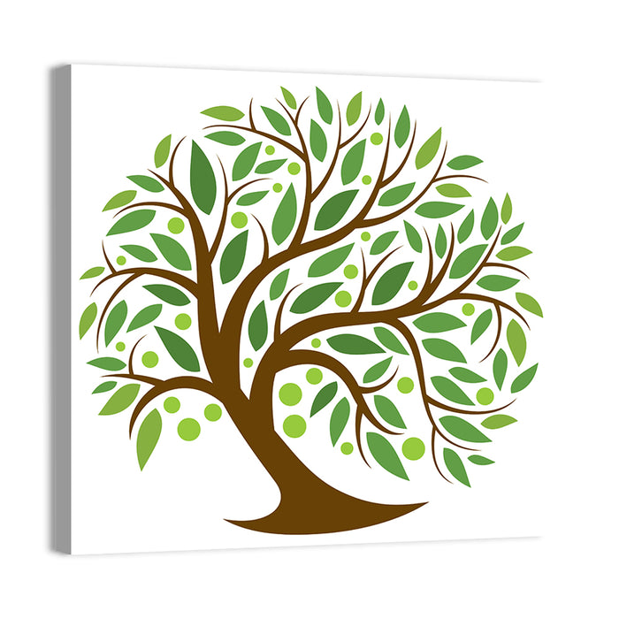 Minimalist Tree of Life Wall Art as a canvas print