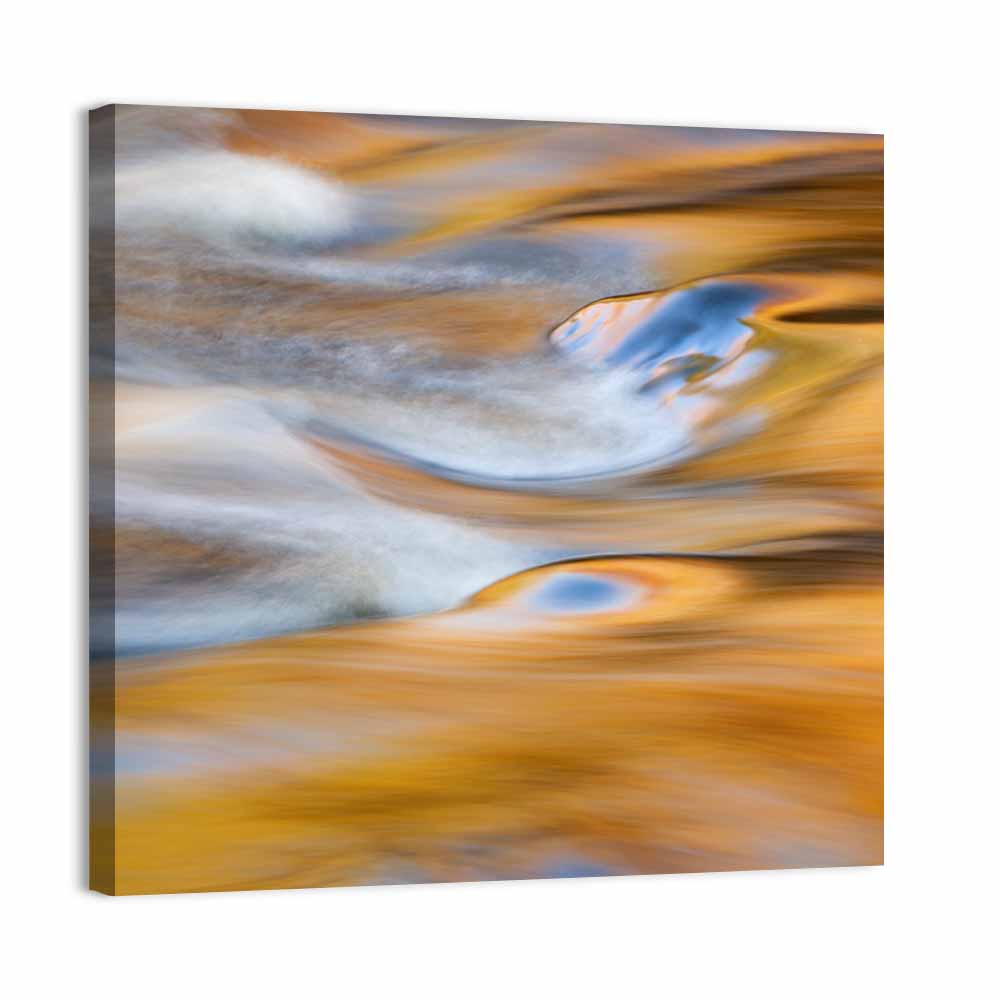 Golden Water Abstract Wall Art