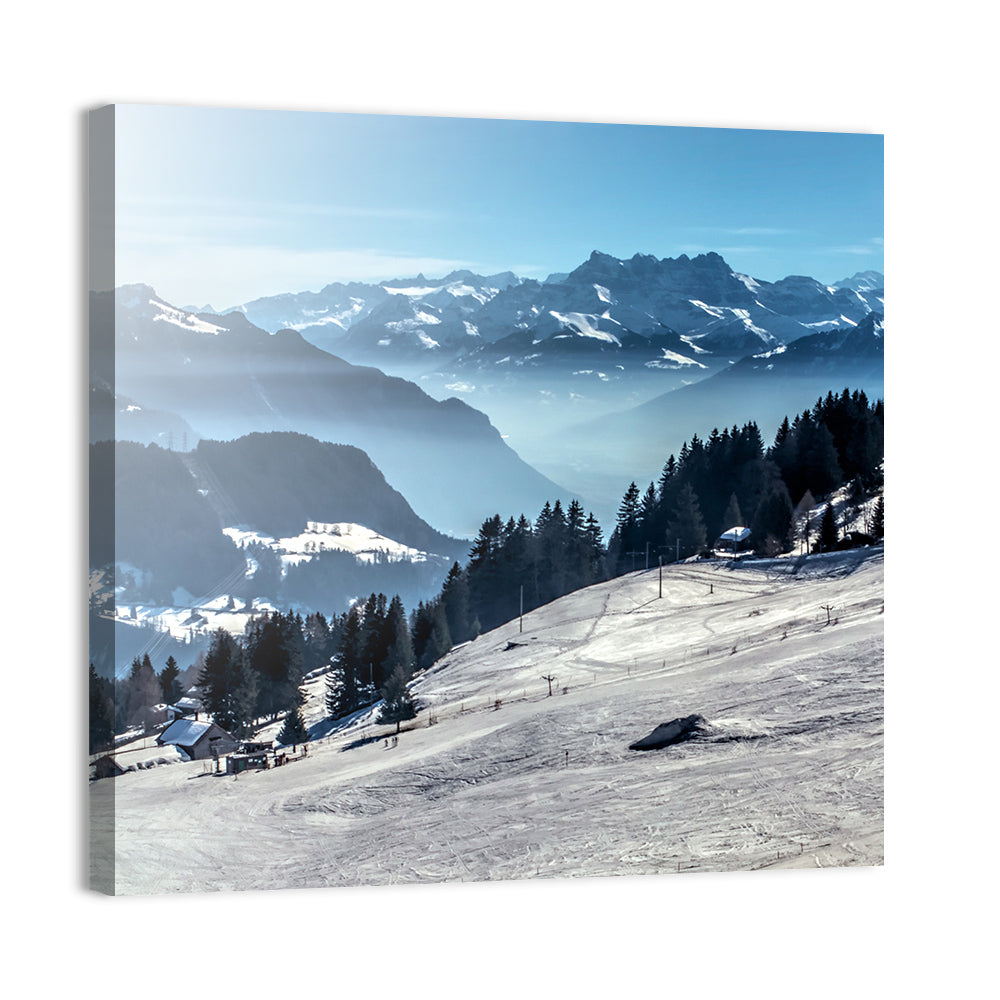 Ski Mountain Slope Wall Art