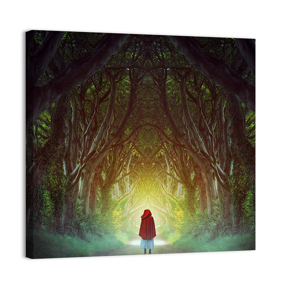 Hedges Forest Pathway Wall Art