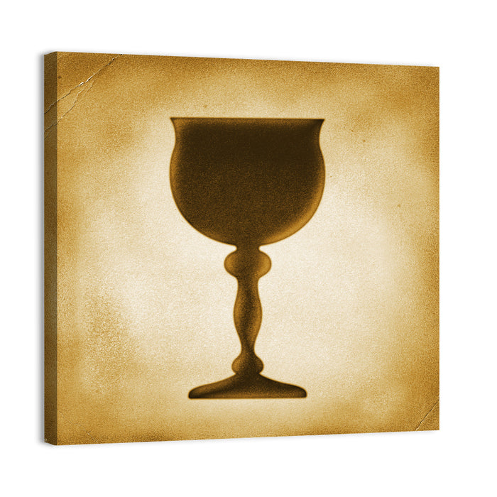 Holy Grail Chalice Illustration Wall Art as a canvas print