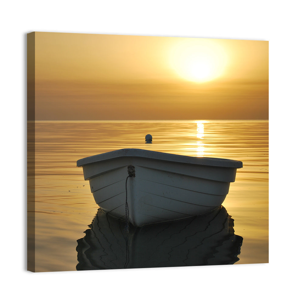Boat In Sea Wall Art