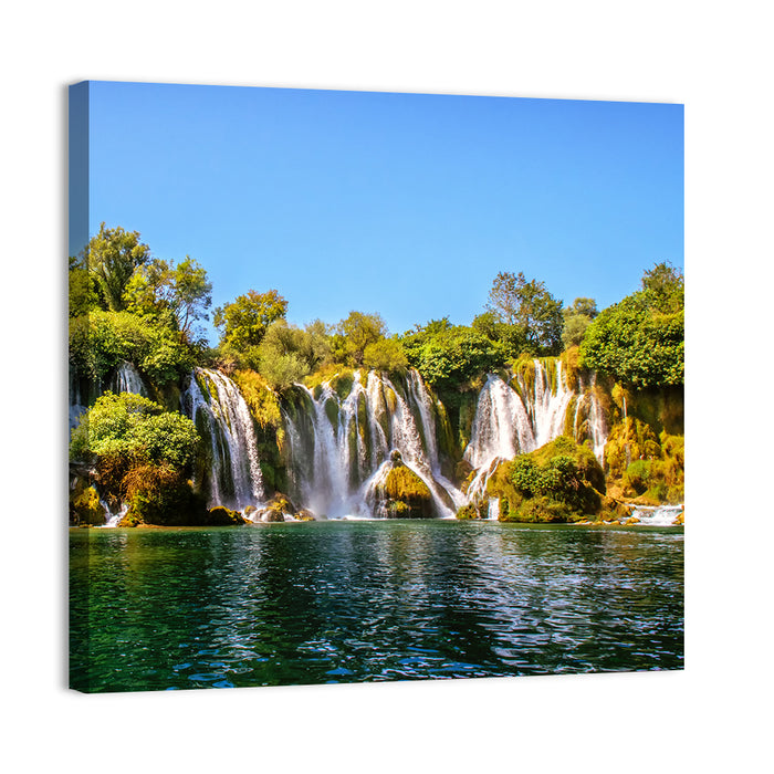 Kravice Waterfalls Wall Art as a canvas print