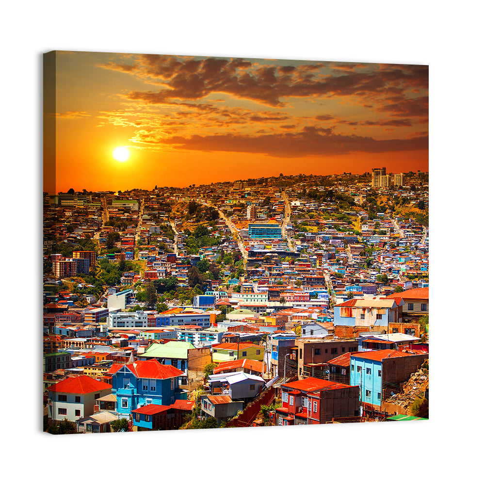 Valparaiso Sunset Wall Art