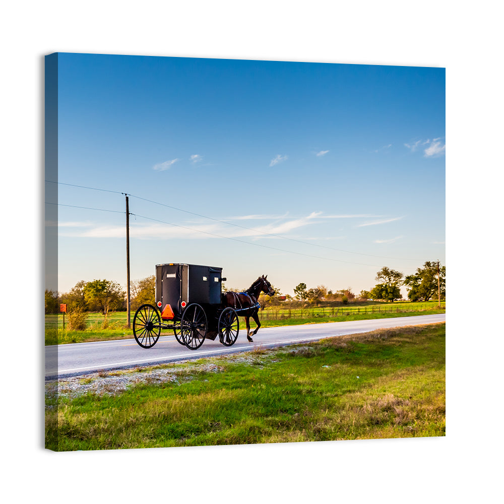Horse and Buggy Amish Oklahoma Wall Art