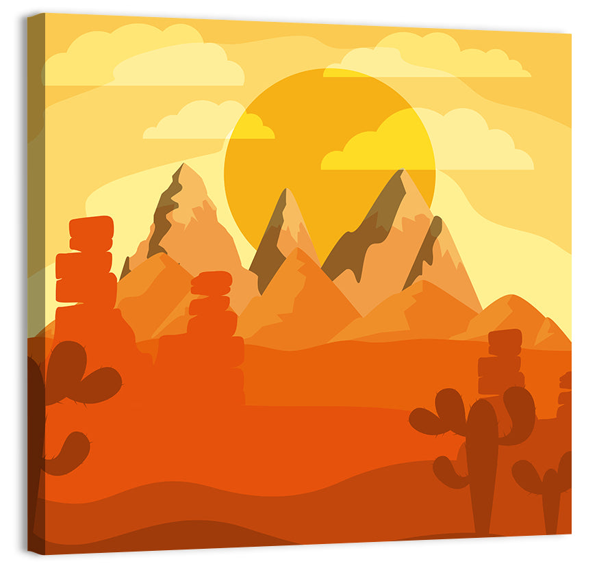 Desert Abstract I Wall Art, canvas print, square