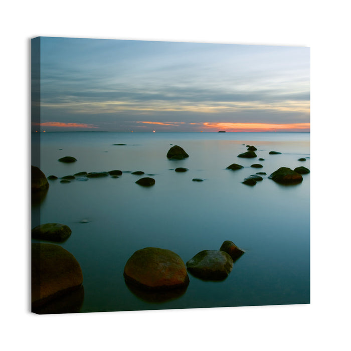 Baltic Sea at Twilight Wall Art as a canvas print