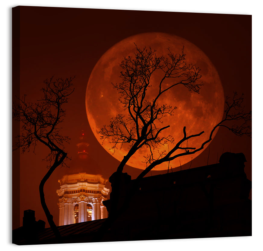Haunted Supermoon Wall Art