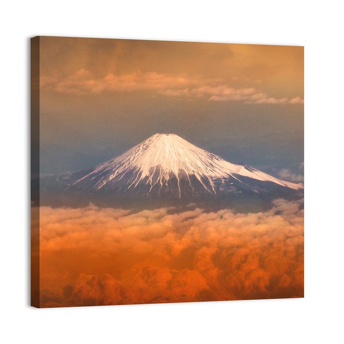 Snow-capped Mount Fuji at Sunset Wall Art as a canvas print