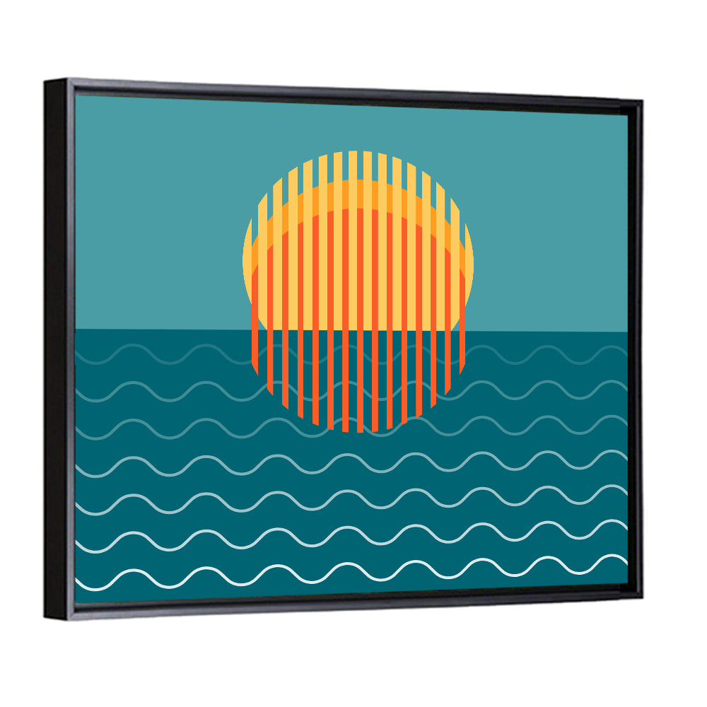 Ocean Sunset Illustration I Wall Art