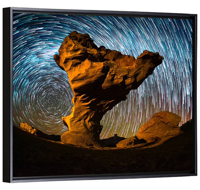 Arbol De Piedra Night Sky Wall Art as a framed canvas