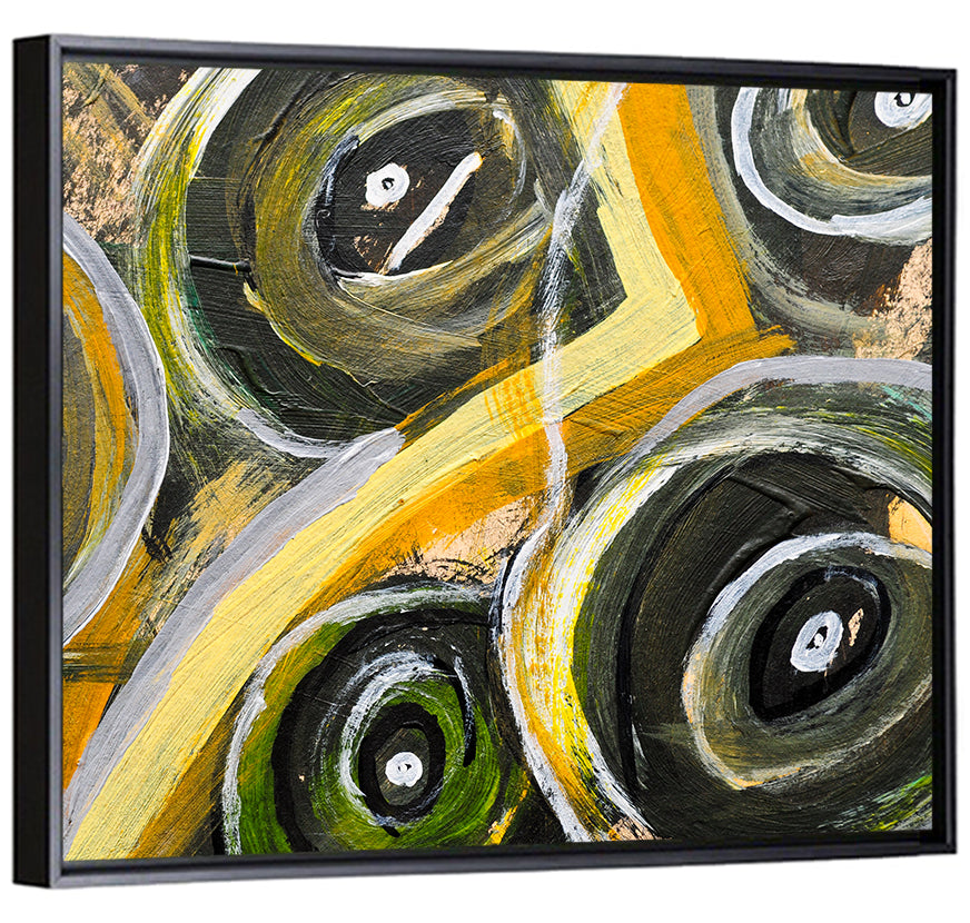 Circular Brush Strokes Texture Wall Art