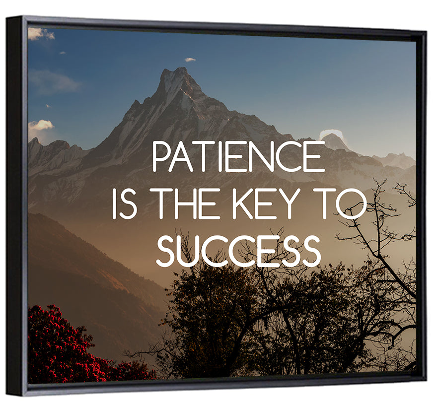 Patience Key to Success Wall Art