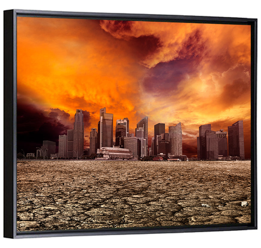 Desolate Desert City Wall Art