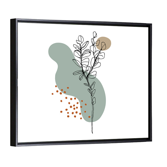 Eucalyptus Meadow Foliage Wall Art as a framed canvas