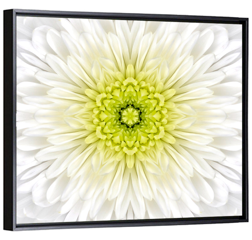 White Mandala Flower Wall Art