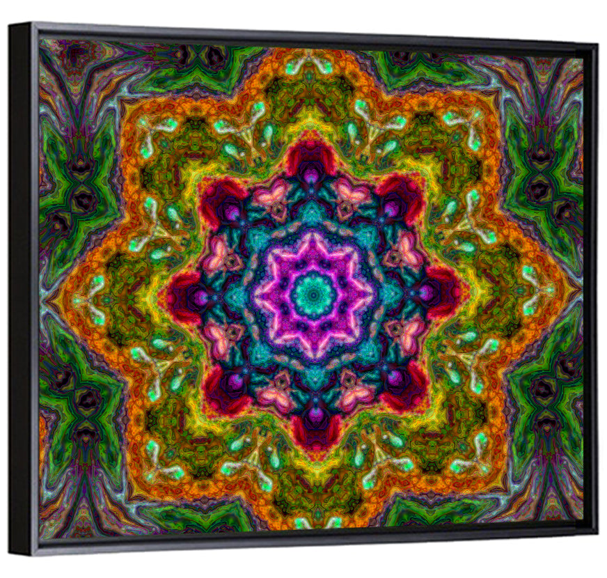 Coloured Mandala Ornament Wall Art