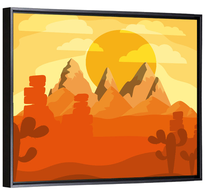 Desert Abstract I Wall Art as a framed canvas