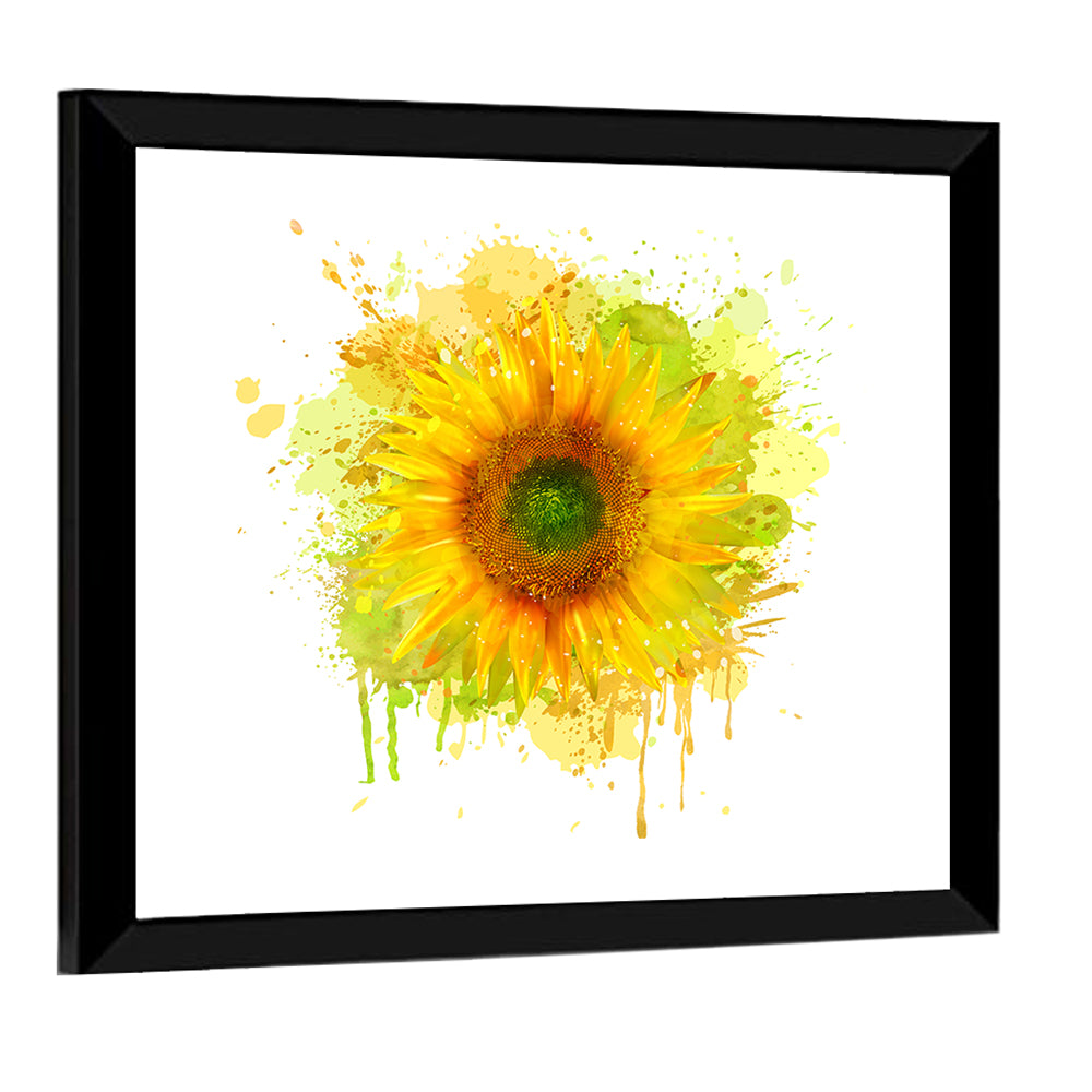 Watercolor Sunflower Wall Art