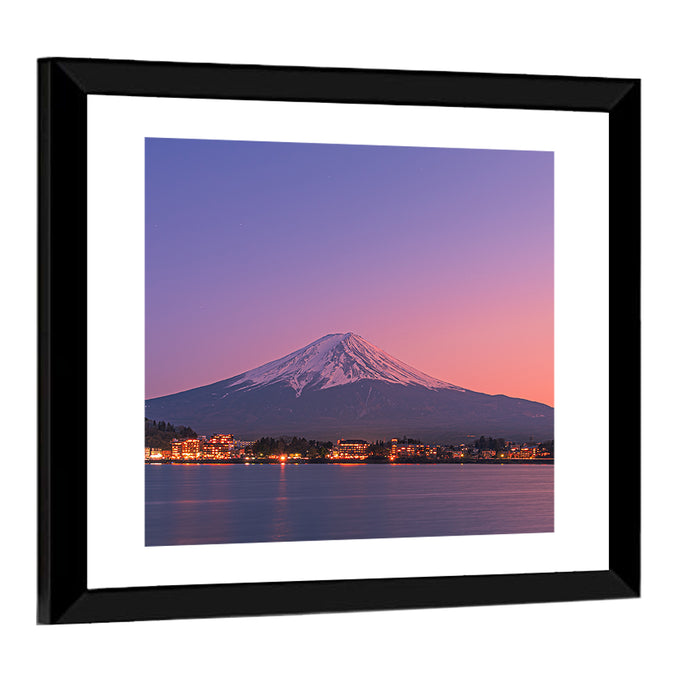 Mount Fuji Over Lake Kawaguchi Wall Art as a framed print