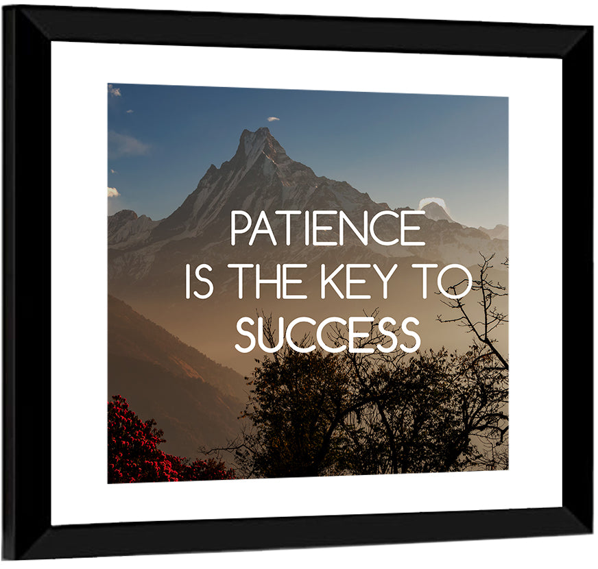 Patience Key to Success Wall Art