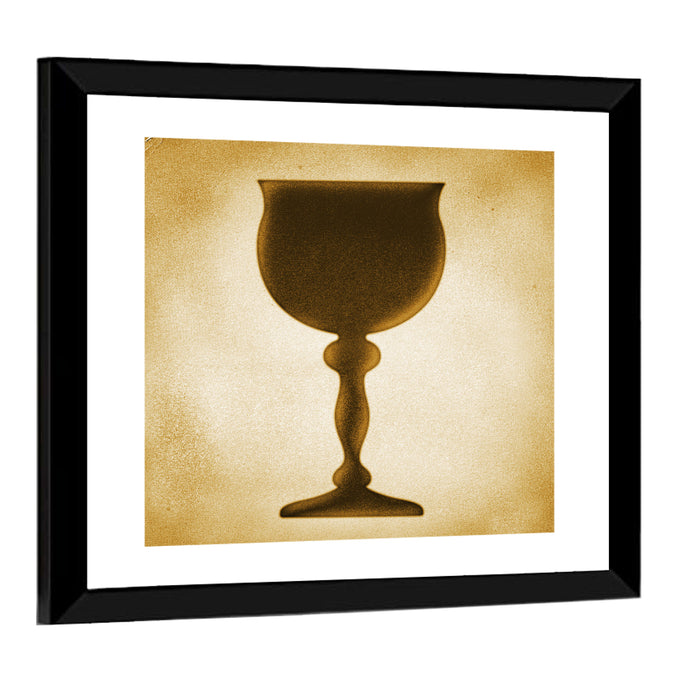 Holy Grail Chalice Illustration Wall Art as a framed print