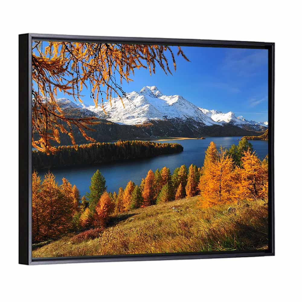 Swiss Alps from Silsersee Lake Wall Art