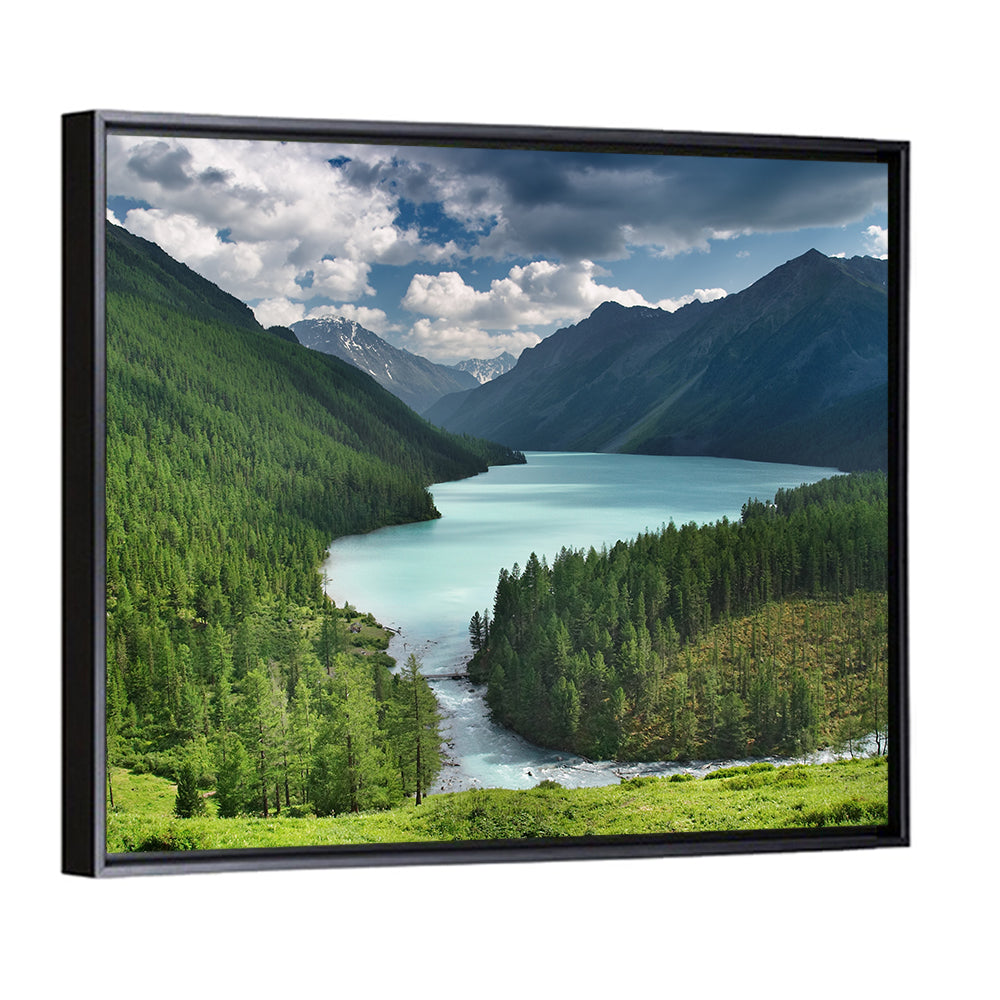 Siberia Woods Mountain Lake Wall Art