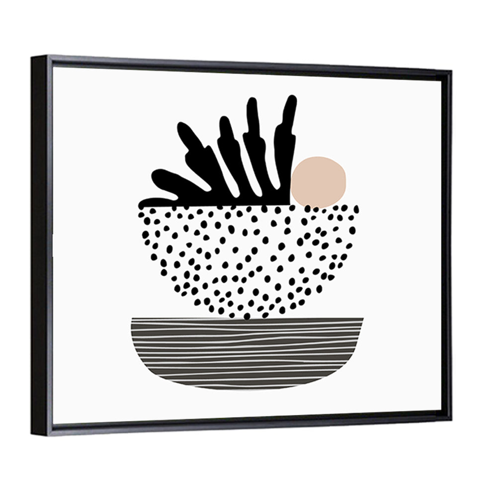 Palm Leaf in Blanched Bowl Illustration Wall Art