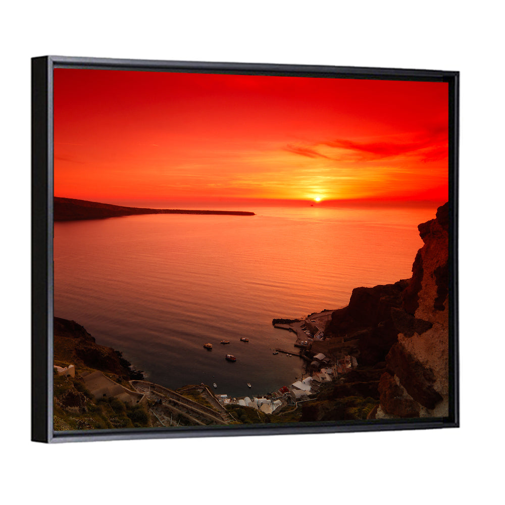 Santorini Sunset Wall Art