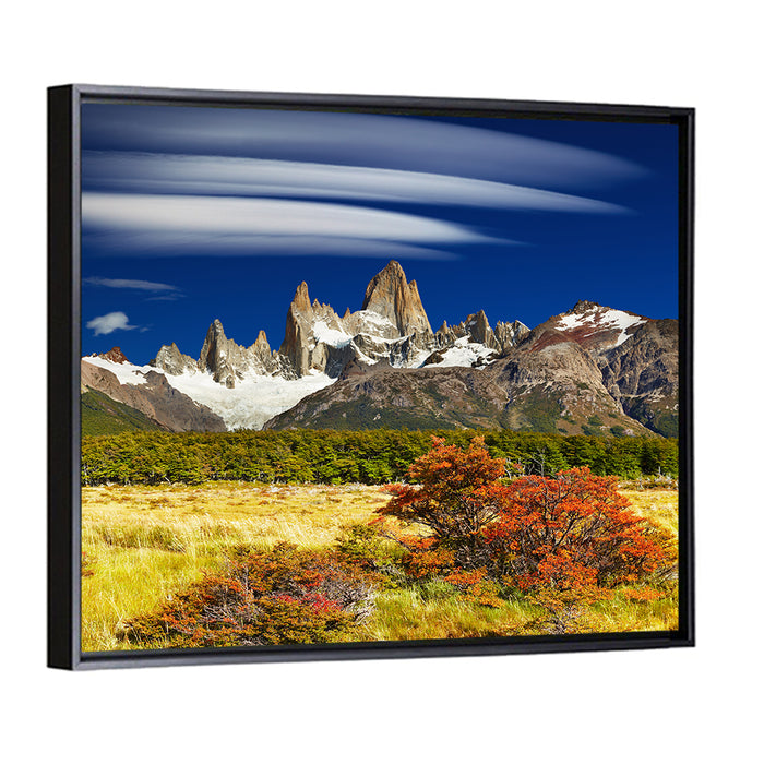Fitz Roy Peaks, El Chaltén Wall Art as a framed canvas
