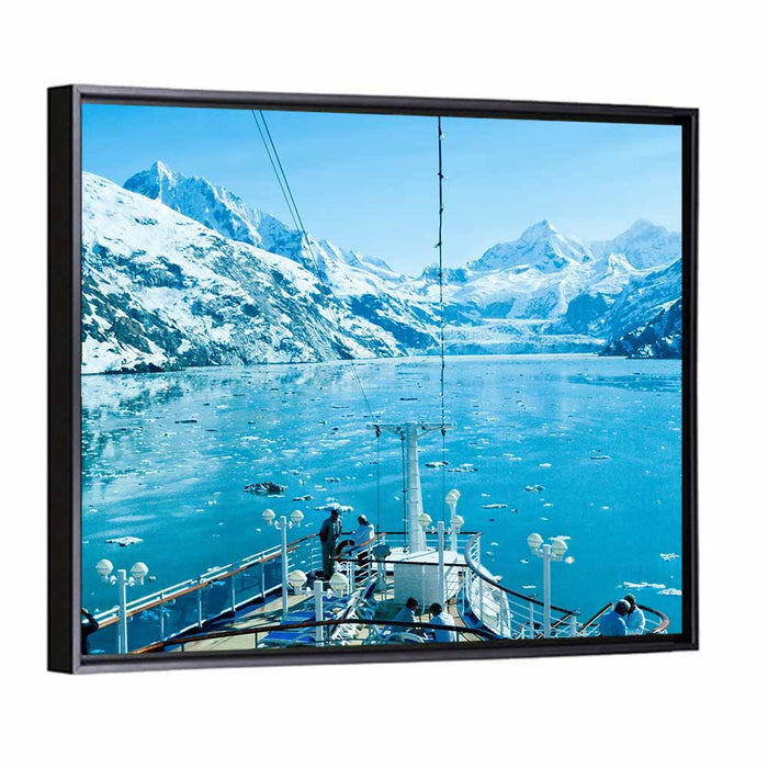 Bow View at Glacier Bay National Park Wall Art as a framed canvas