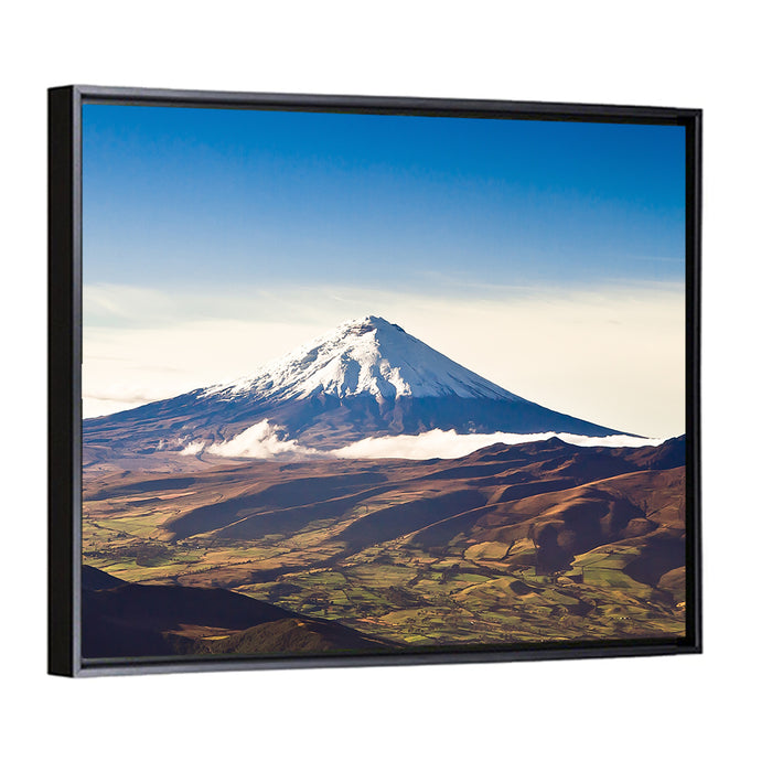 Cotopaxi Volcano Landscape Wall Art as a framed canvas