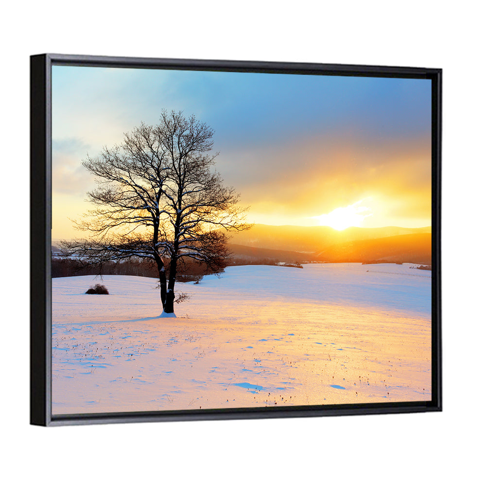 Snowy Winter Sunrise Wall Art