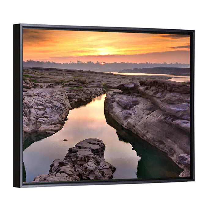 Sam Phan Bok Sunrise River Canyon Wall Art as a framed canvas
