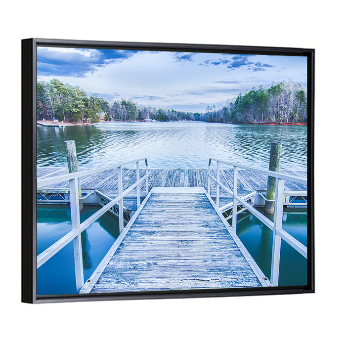 Morning at Lake Wylie Wall Art as a framed canvas