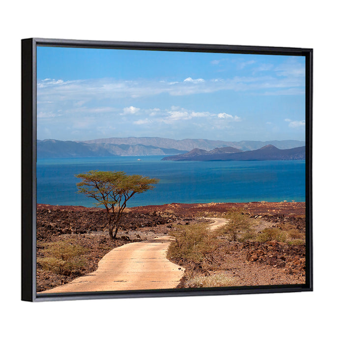 Road to Lake Turkana Wall Art as a framed canvas