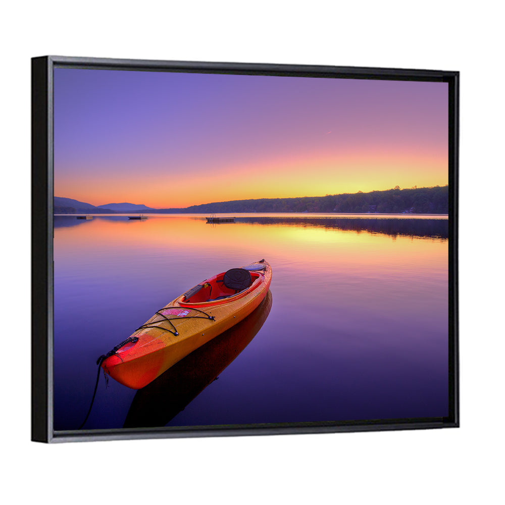 Boat in Lake Wall Art