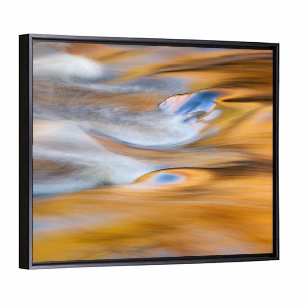Golden Water Abstract Wall Art