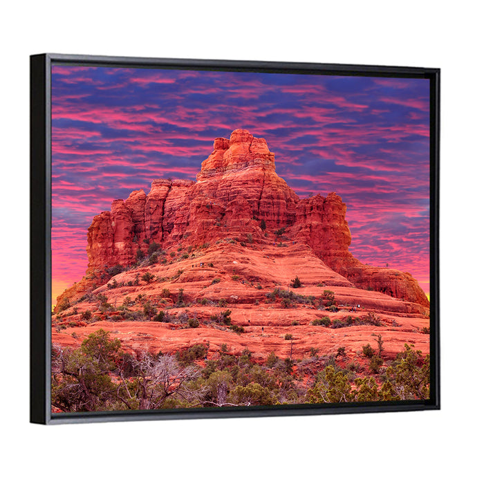 Bell Rock Sunset, Sedona Wall Art as a framed canvas