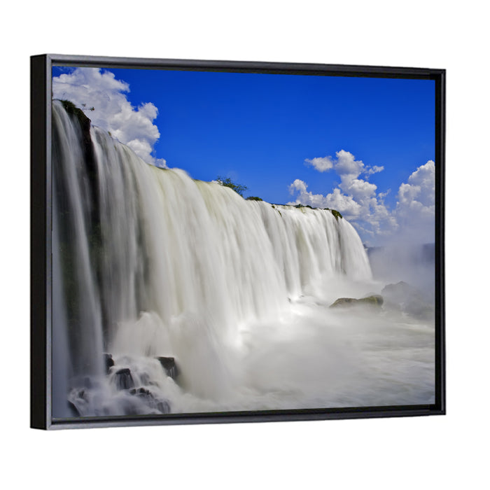 Silky Iguazu Falls, Foz Do Iguaçu Wall Art as a framed canvas