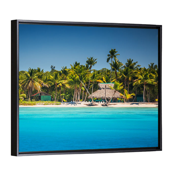 Punta Cana Beach Wall Art as a framed canvas