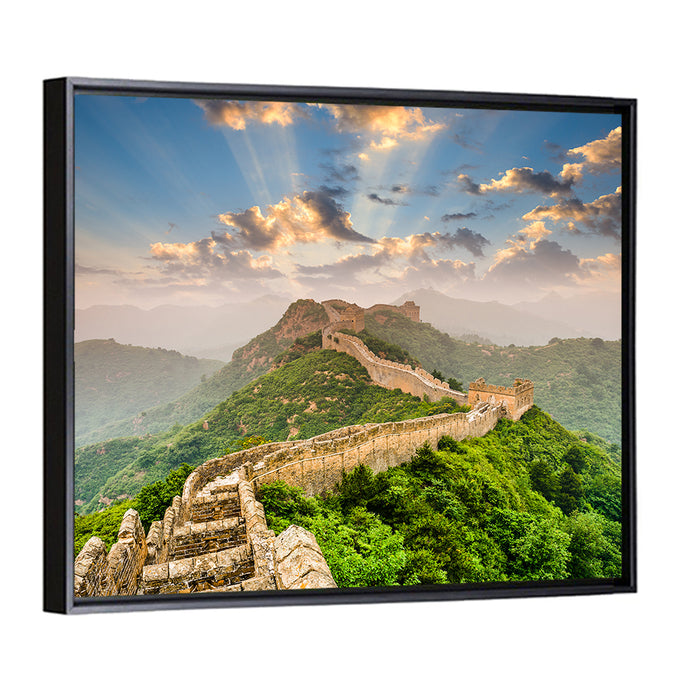 Great Wall of China Wall Art as a framed canvas