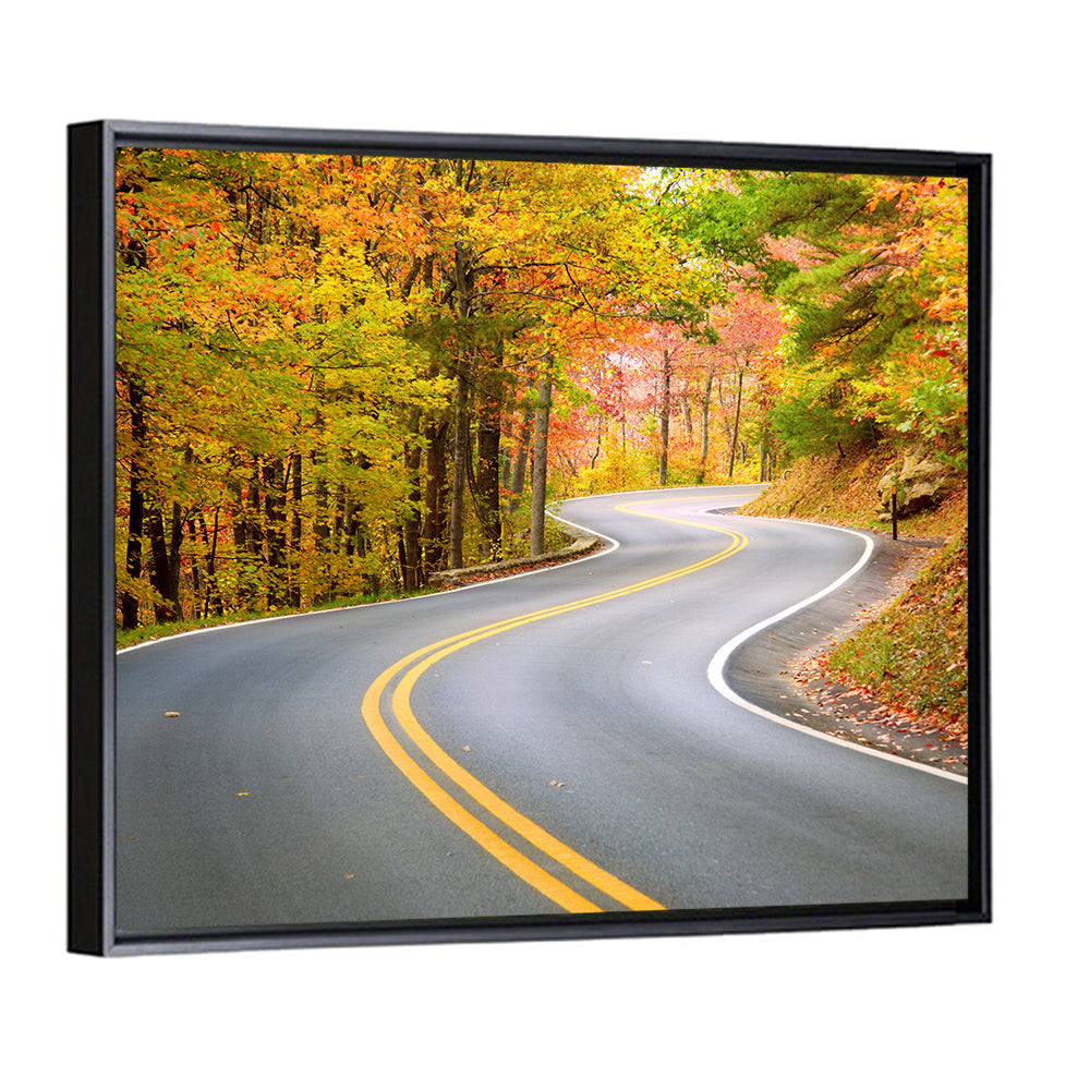 Winding Autumn Road Wall Art