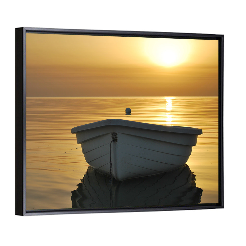 Boat In Sea Wall Art
