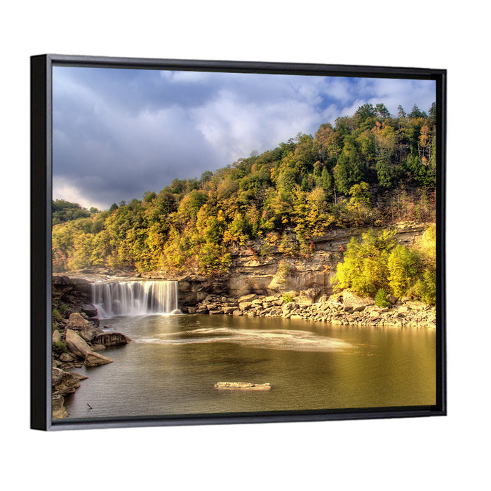 Cumberland Falls Wall Art as a framed canvas